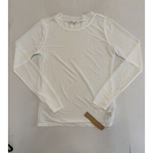 NWT Reformation White Saline Long Sleeve Shirt, Blouse Medium